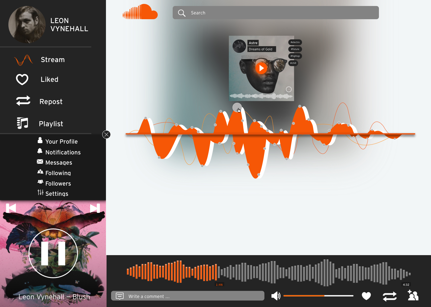 Redesign Soundcloud